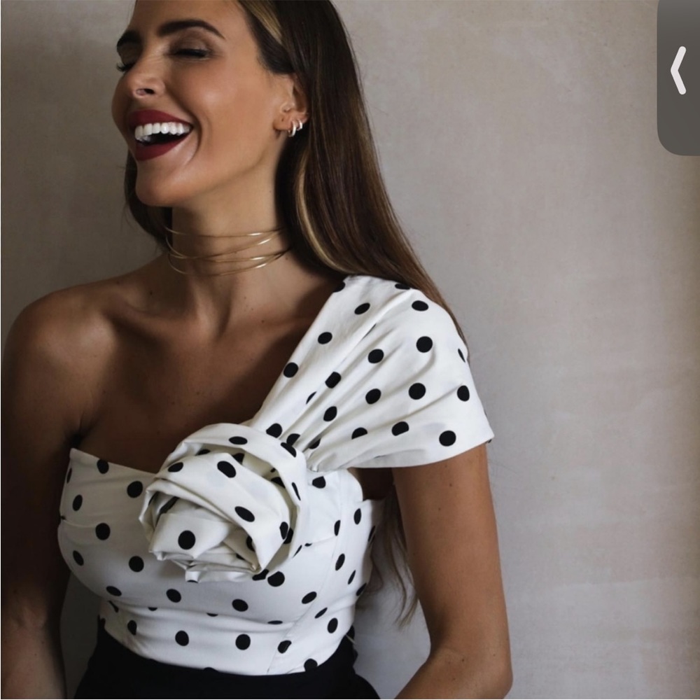 ZARA NEW ROSE POLKA DOT TOP